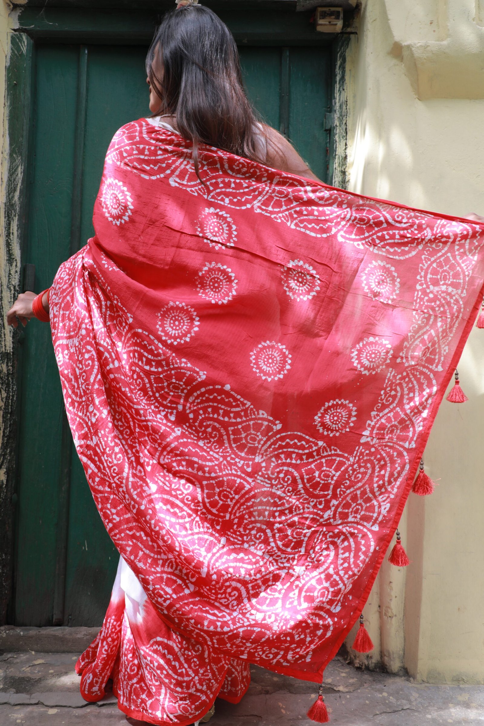 Silk batik Red - Image 2