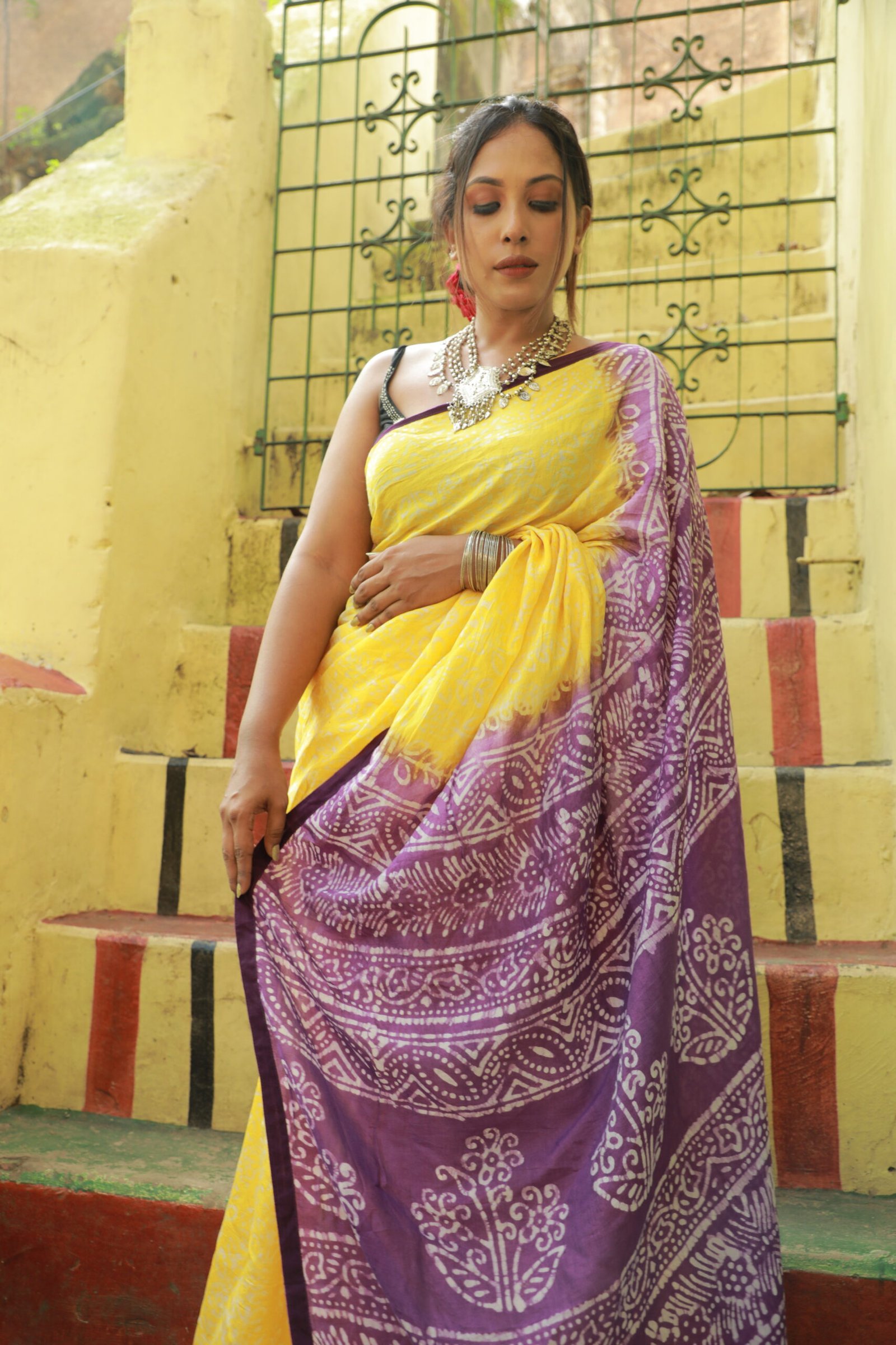 Silk batik yeallow - Image 2