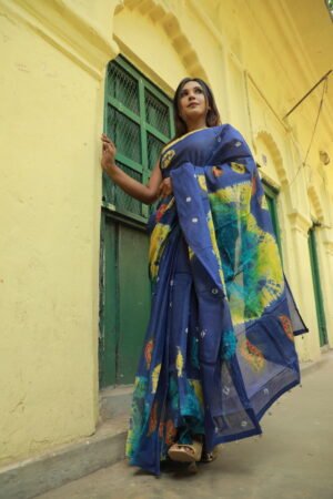 Dollar Batik saree blue